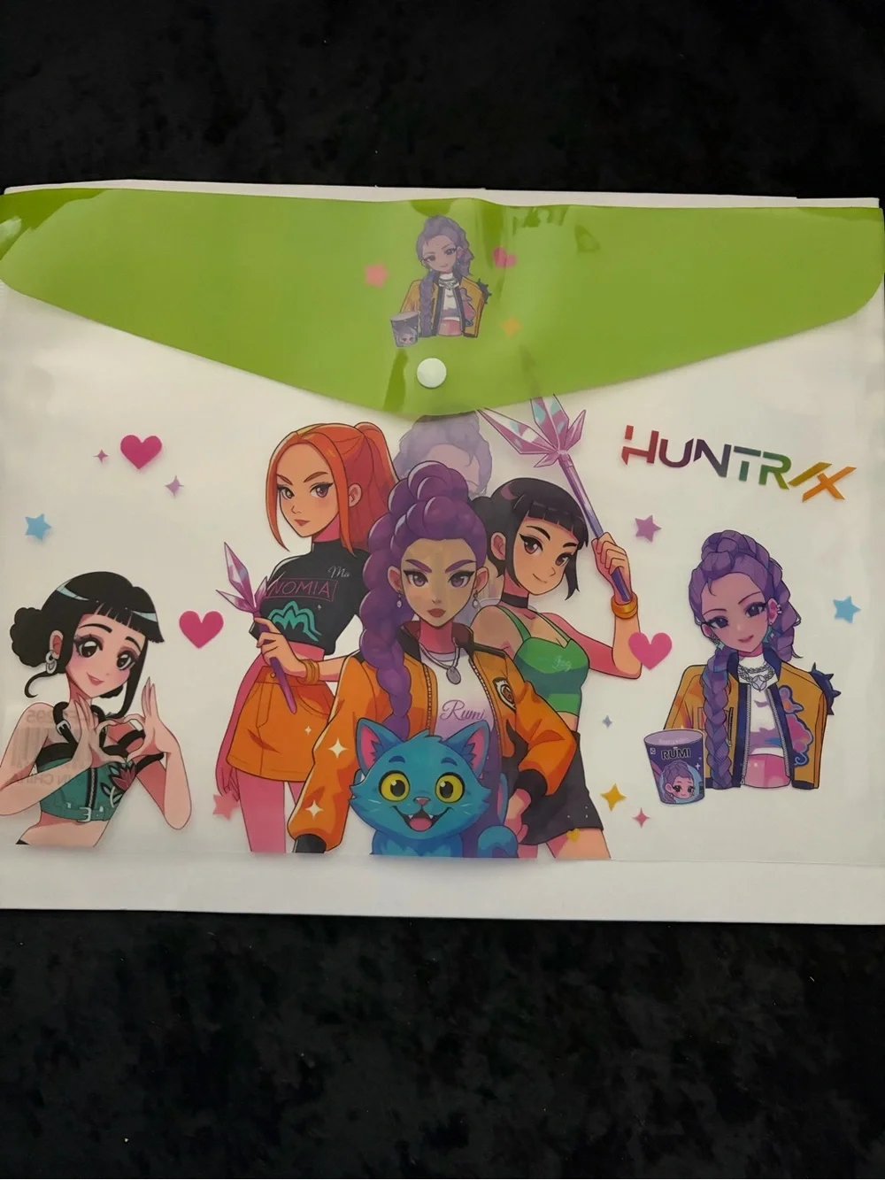 Huntrix Green & White Graphic Document Sleeve
